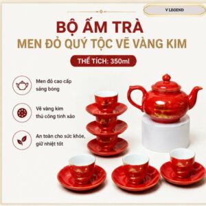 bộ trà men đỏ