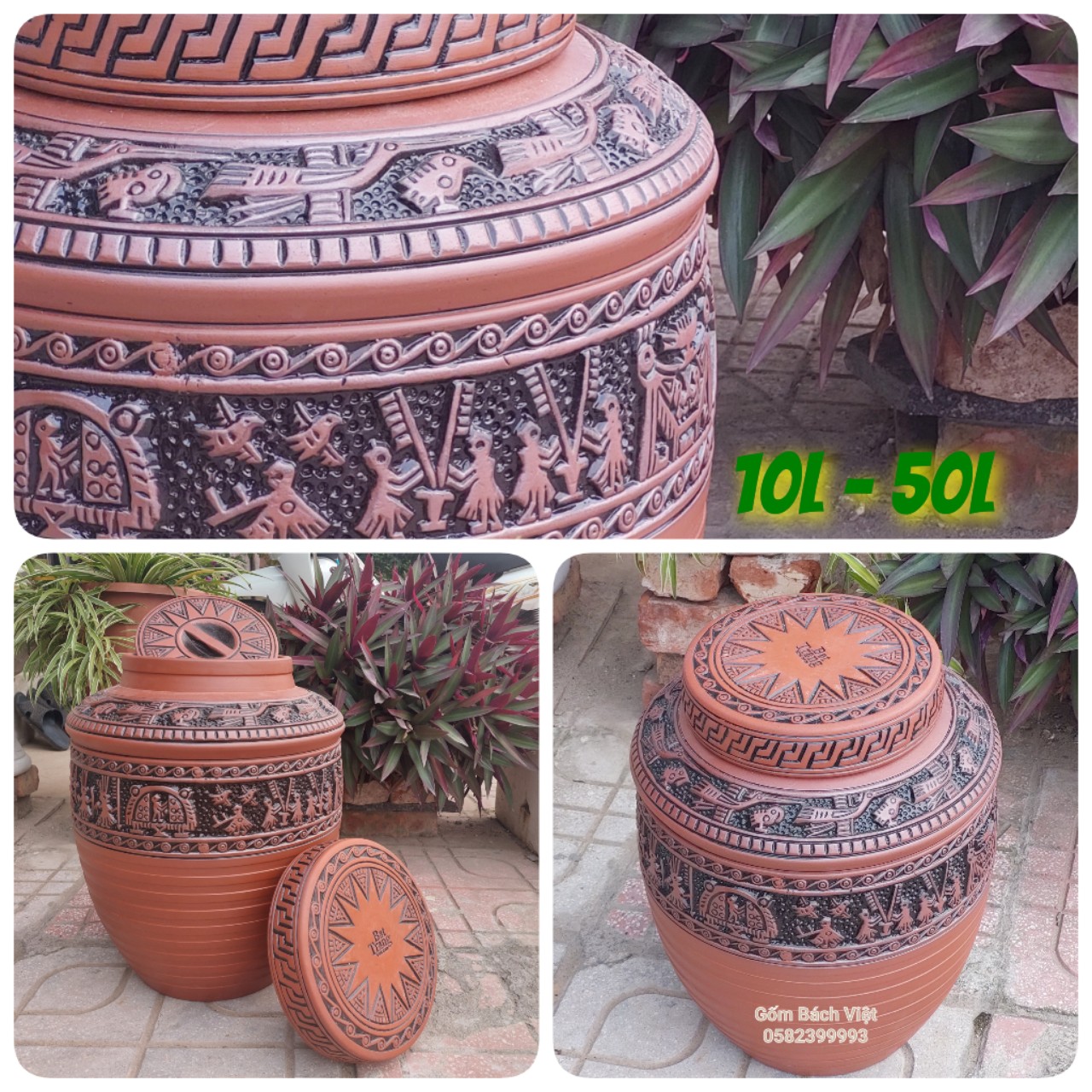 Chum sành Bát Tràng hàng kỹ không tráng men