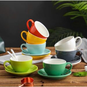 cốc cafe capuchino nhiều mầu