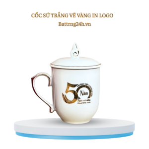 cốc chóp kẻ vàng kim