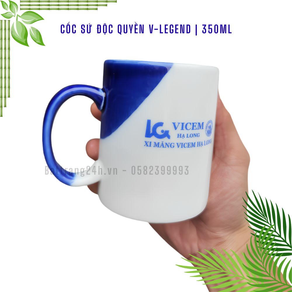 cốc in logo xi măng vicem