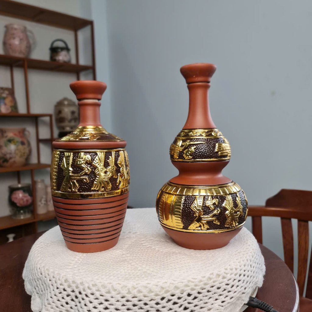 nậm rượu bát tràng dát vàng cao cấp