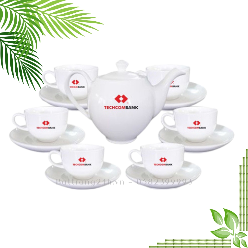 ấm chén bát tràng in logo số lượng 