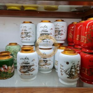 ấm chén ly cốc lọ hoa Bát tràng in logo theo yêu cầu giá tại xưởng