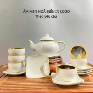 ấm chén cao cấp in log