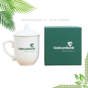 Cốc chop lửa Vietcombank in logo