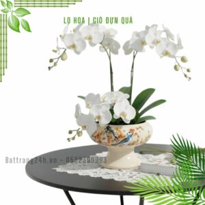 bình hoa kiêm giỏ đựng quả