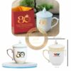 cốc chóp lửa vẽ vàng in logo theo yêu cầu