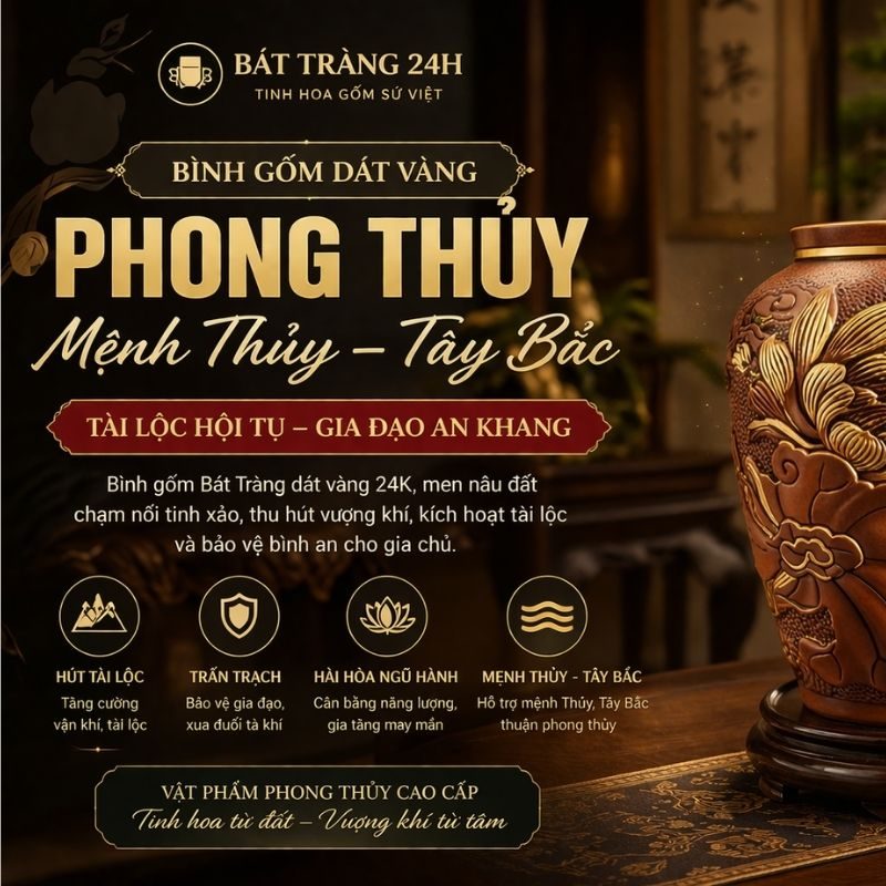 bình gốm phong thủy cung Tây bắc