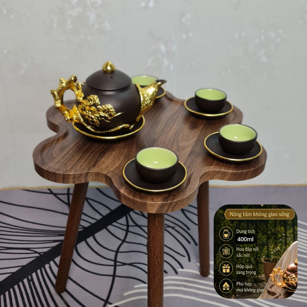 Bộ Ấm Chén Dát Vàng 24K Bát Tràng – Quà Biếu Sang Trọng cho Sếp và Đối Tác - Ảnh 10