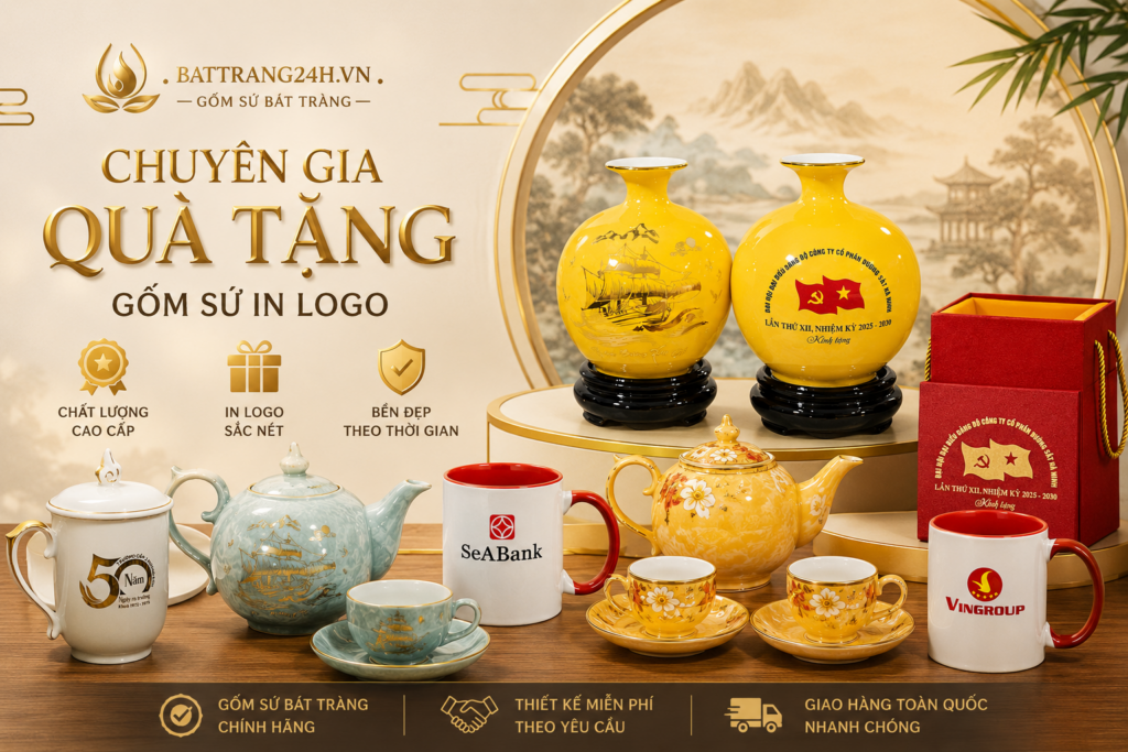 quà tặng gốm sứ in logo theo yêu cầu